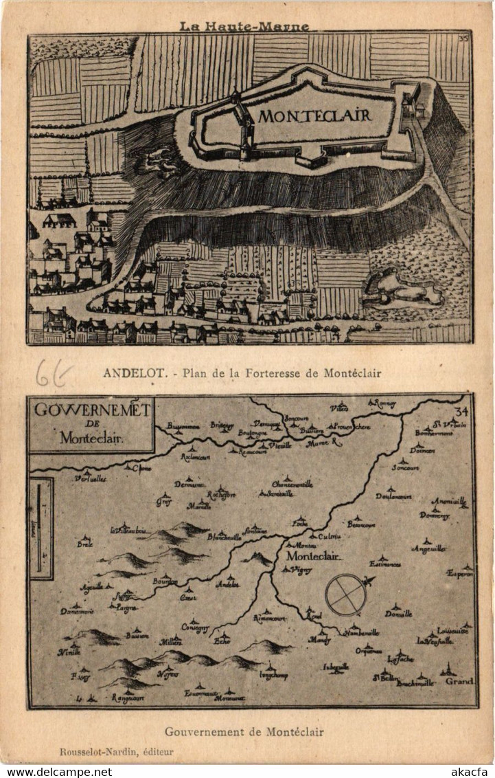 CPA Andelot - Plan De La Forteresse De Monteclair (368677) - Andelot Blancheville