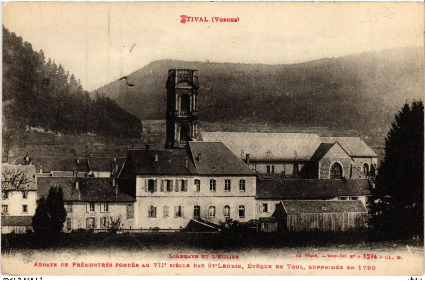 CPA ÉTIVAL L'Abbaye Et L'Église. (398423) - Etival Clairefontaine