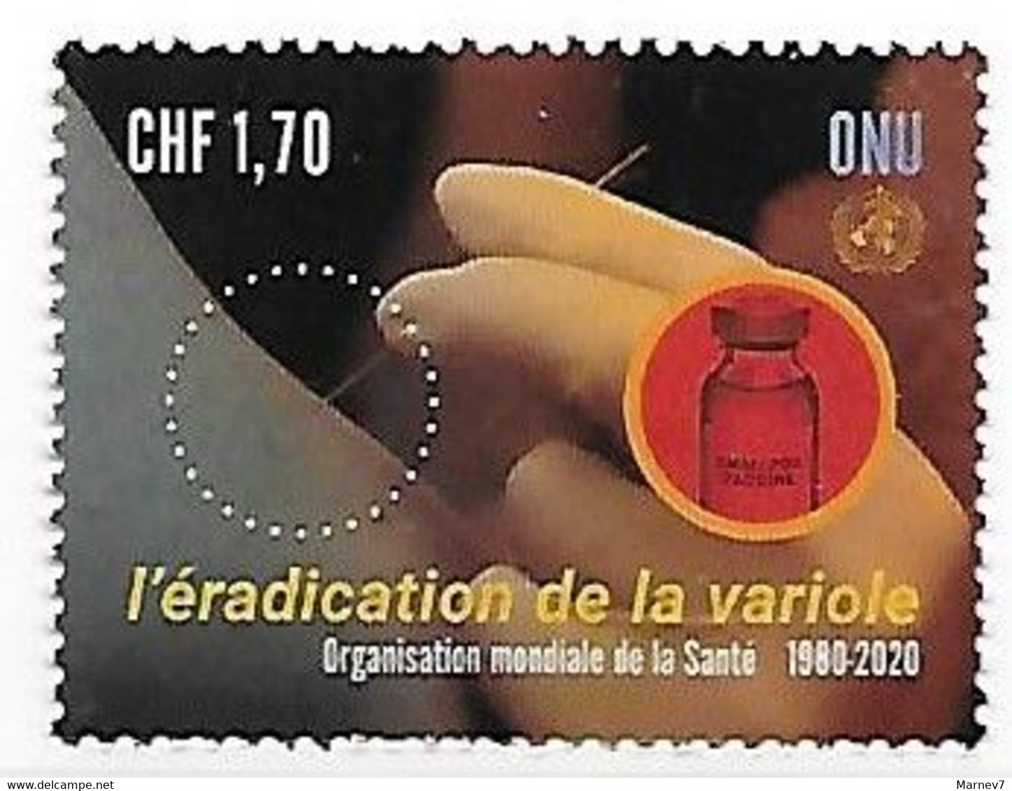 Nations Unies - ONU - 2020 - Office De GENEVE - Yvert** 1087 - Eradication De La Variole - - Neufs