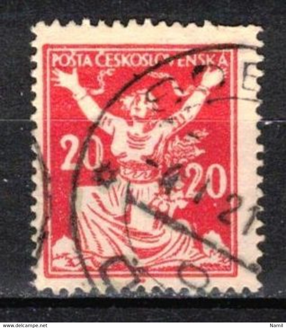 Tchécoslovaquie 1920 Mi 170 (Yv 160), Varieté -  Mains Blanches - Gants, Obliteré - Variedades Y Curiosidades