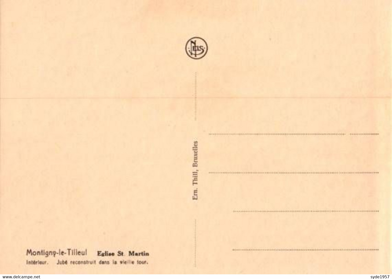 Montigny-le-Tilleul  8 Cartes De L'Eglise Saint-Martin, éditée Dans Les Années 1930..... - Montigny-le-Tilleul