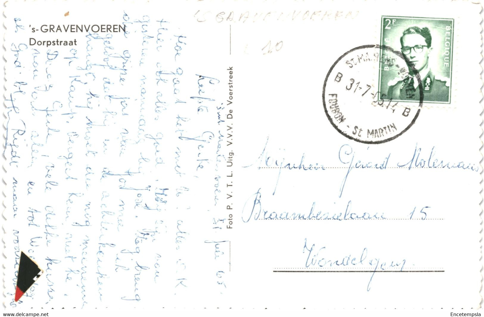 CPSM  Carte Postale Belgique Fouron Le Comte S' Gravenvoeren Dorpstraat    1965 VM59182 - Fourons - Voeren