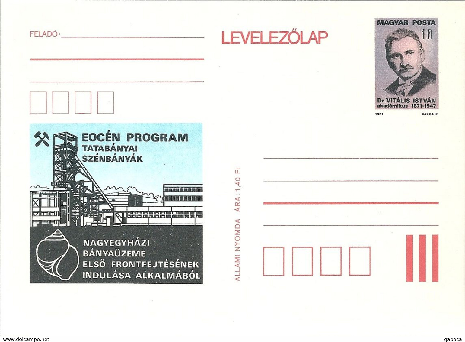 3540b Hungary Postcard Coal Mining Industry Factory Unused - Cartas & Documentos