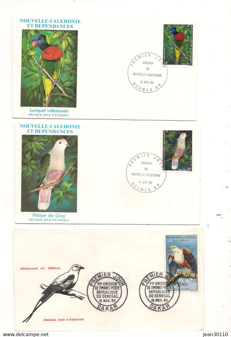 OISEAUX SUR ENVELOPPE 1er JOUR - Collections, Lots & Series