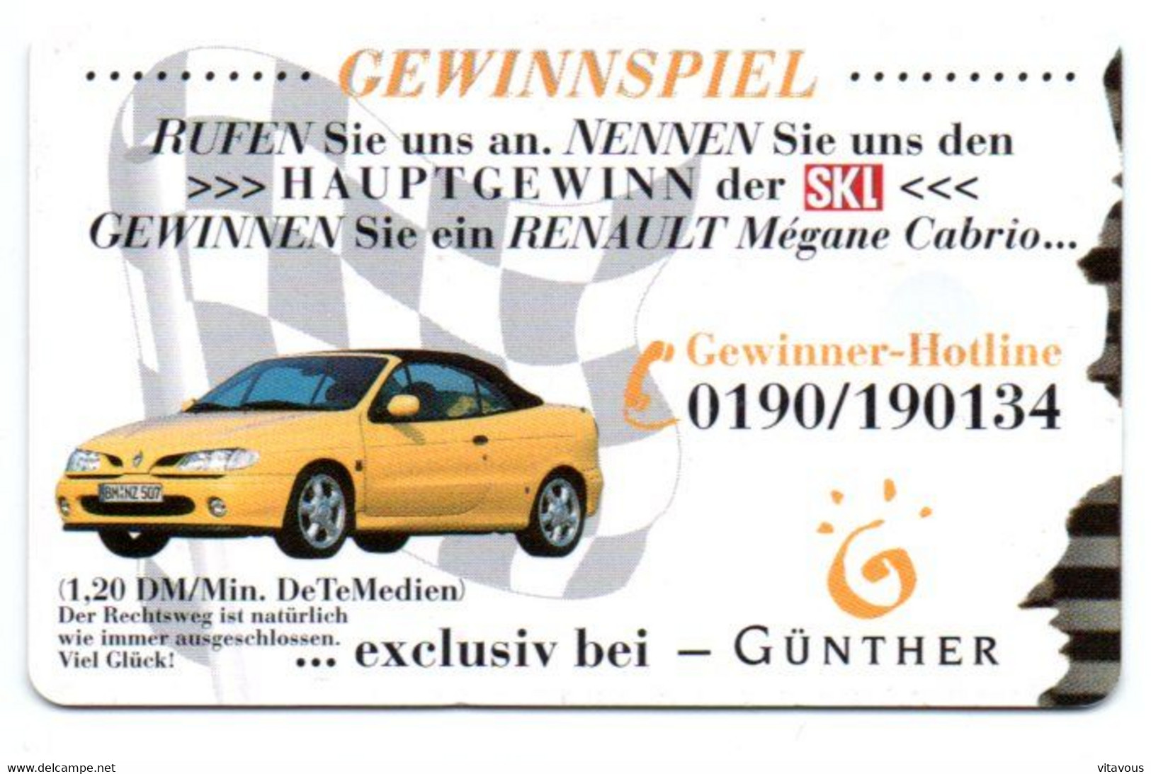 Voiture Car  Télécarte Puce Allemagne R 02 Phonecard  (G 926) - R-Series : Regions