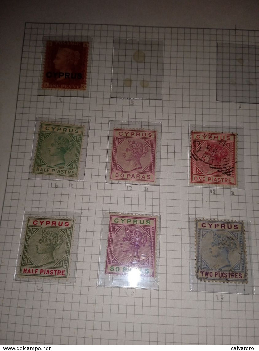 LOTTO 10 FRANCOBOLLI CYPRUS PERIODO 800- USATI E NUOVI - Used Stamps