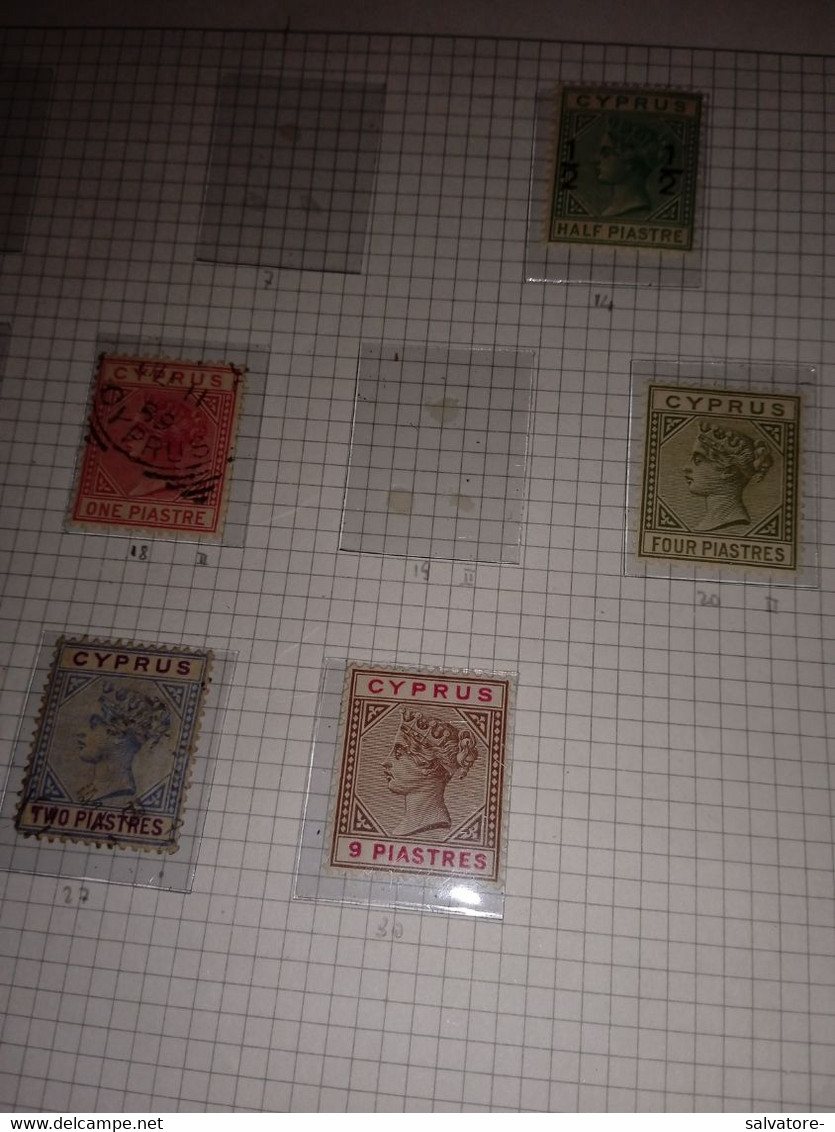 LOTTO 10 FRANCOBOLLI CYPRUS PERIODO 800- USATI E NUOVI - Used Stamps