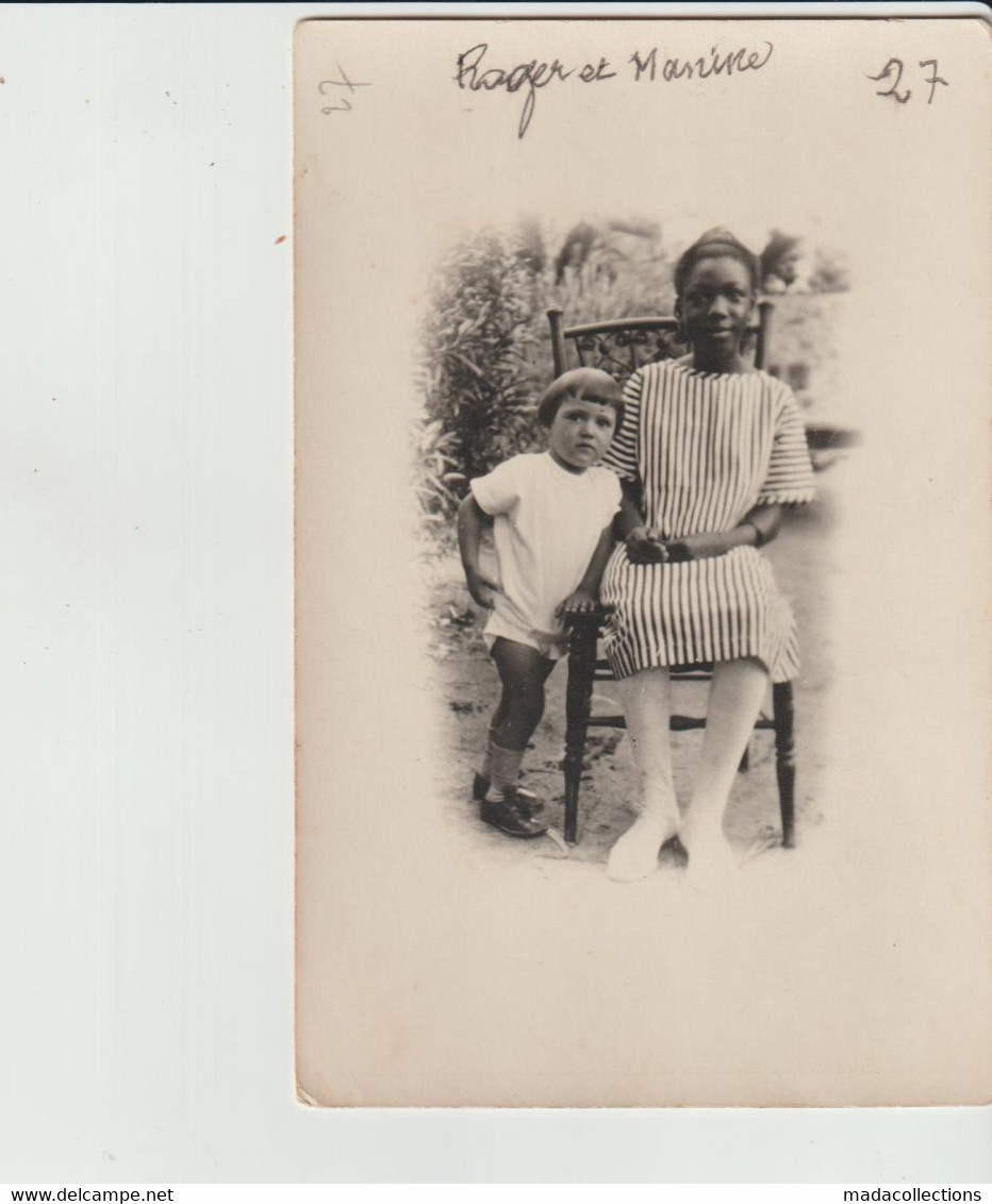 La Trinité (Martinique) Carte Photo - 2 Enfants - La Trinite