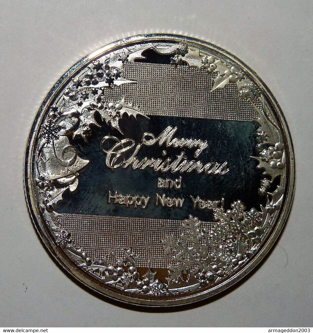 Médaille Collection JOYEUX NOEL MERRY CHRISTMAS NEUVE SILVER PLATED NEUVE - Father Xmas