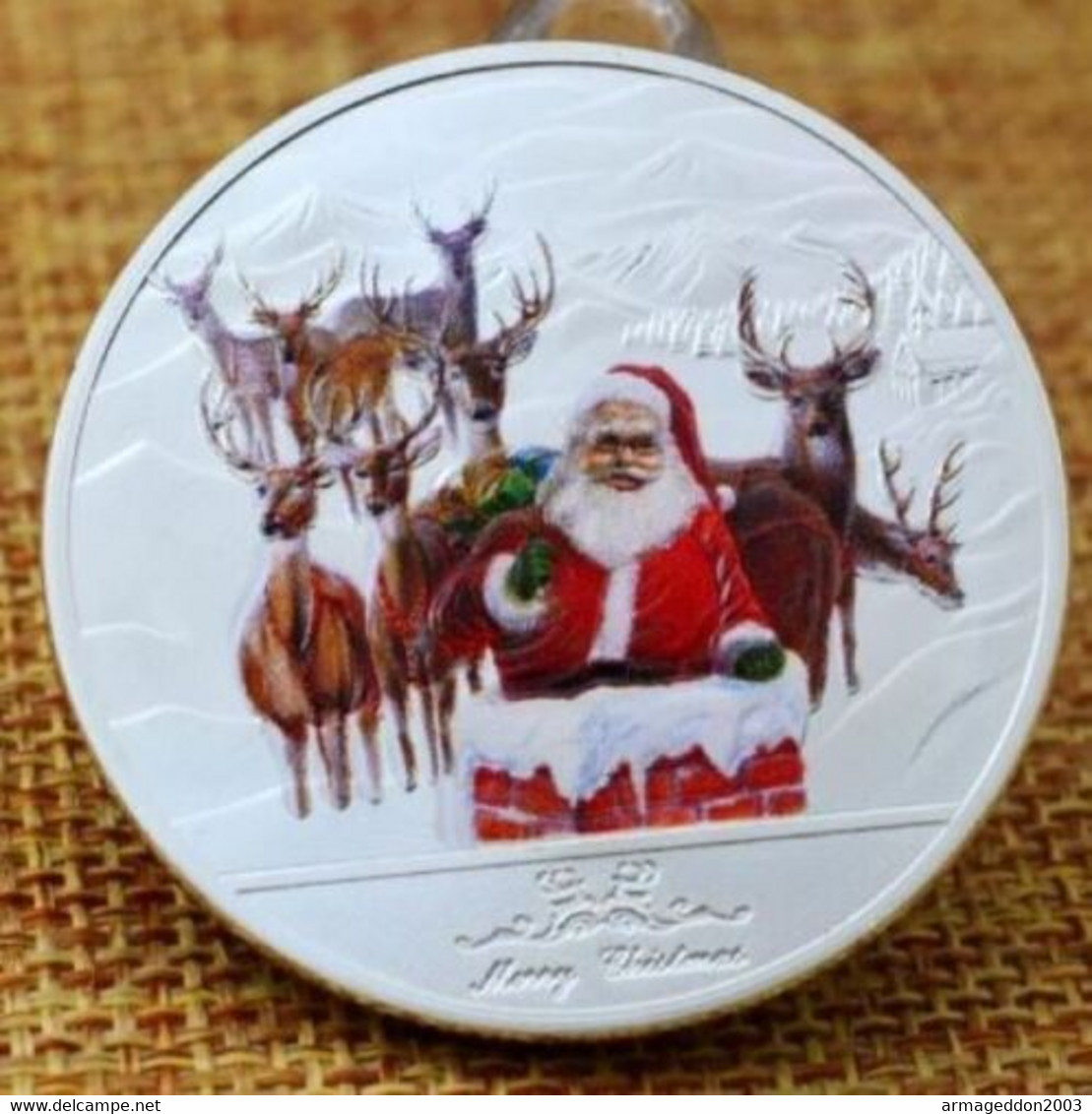 Médaille Collection JOYEUX NOEL MERRY CHRISTMAS NEUVE SILVER PLATED NEUVE - Babbo Natale