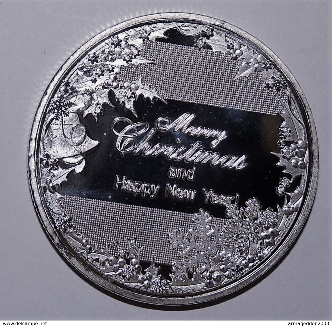 Médaille Collection JOYEUX NOEL MERRY CHRISTMAS NEUVE SILVER PLATED NEUVE - Father Xmas