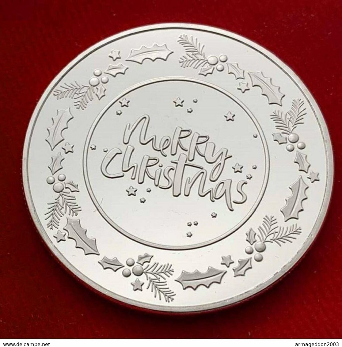 Médaille Collection JOYEUX NOEL MERRY CHRISTMAS NEUVE SILVER PLATED NEUVE - Père-Noël