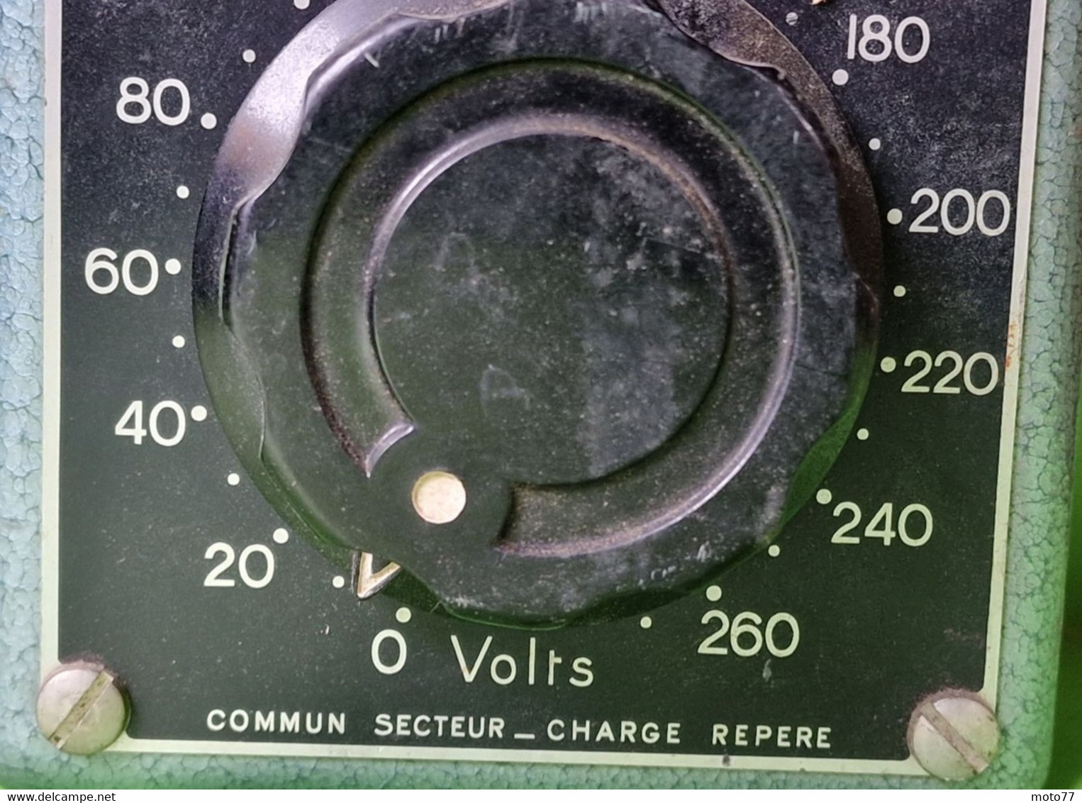 Ancien Appareil électrique VARIAC  Variateur De TENSION De 0 à 270 Volts 2 Ampères - Métal émaillé - Vers 1950 - Otros Aparatos