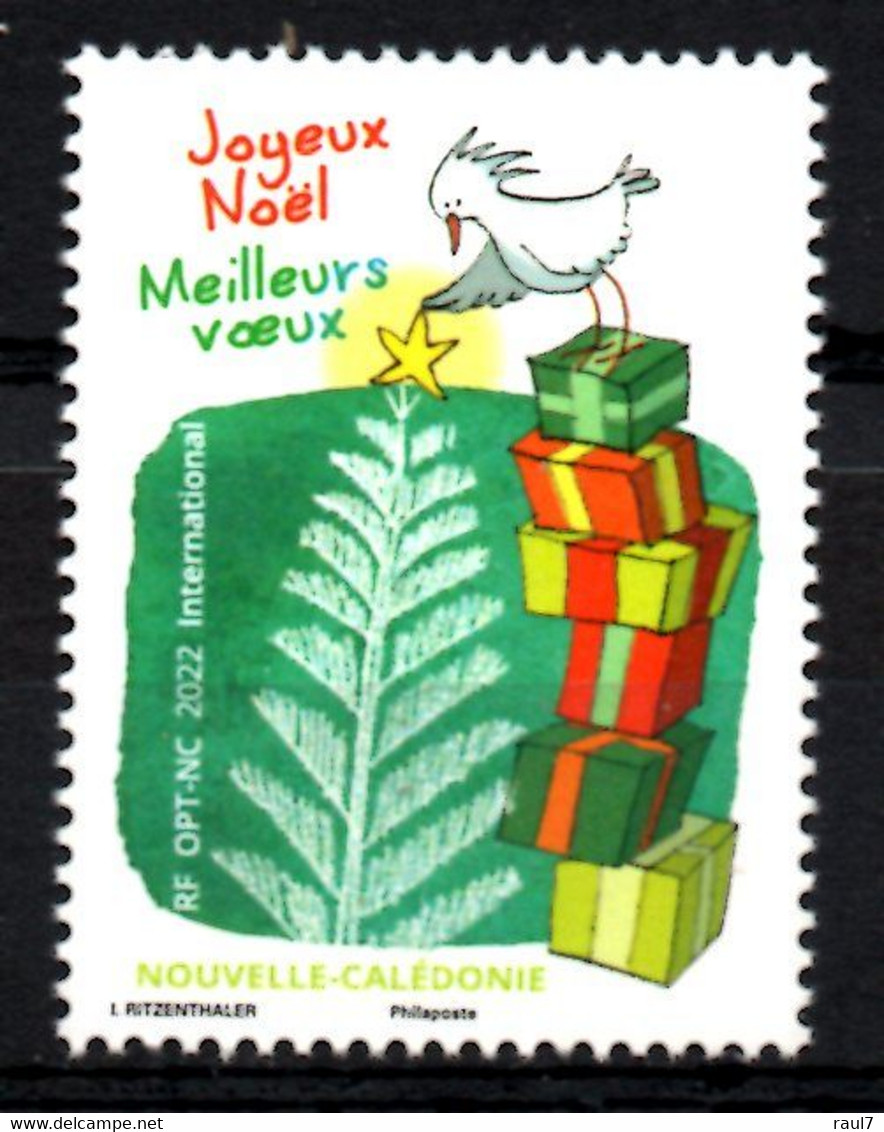 Nouvelle-Calédonie 2022 - Joyeux Noël, Cadeaux, Cagou - 1 Val Neuf // Mnh - Unused Stamps