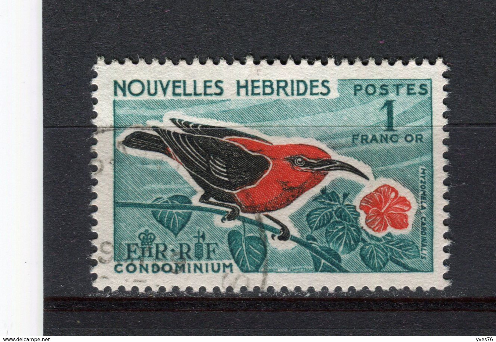 NOUVELLES-HEBRIDES - Y&T N° 241° - Oiseau - Myzomela Cardinalis - Oblitérés