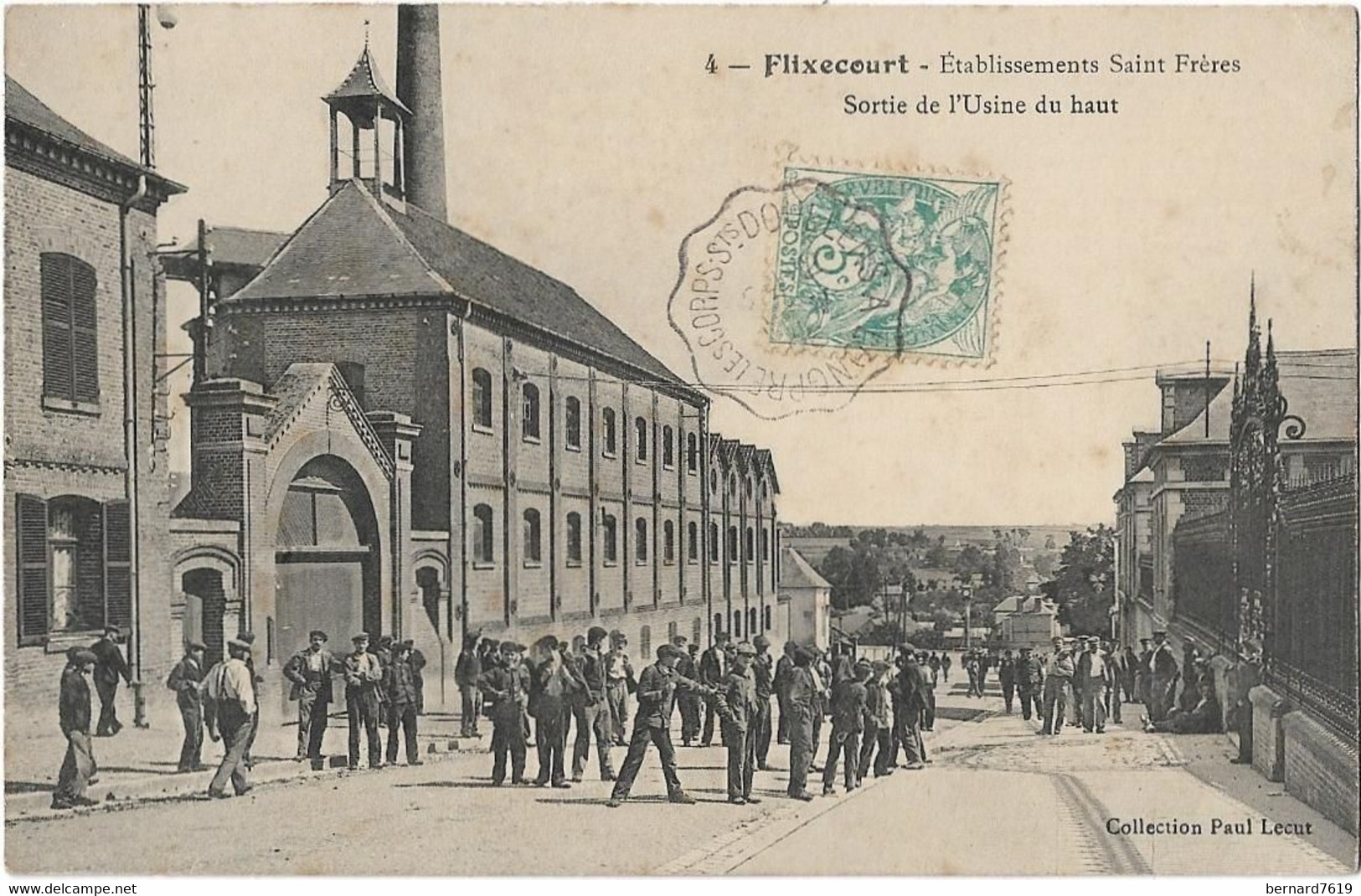 80  Flixecourt  -   Etablissements  Saint Freres  -  Sortie De L'usine  Du Haut - Flixecourt