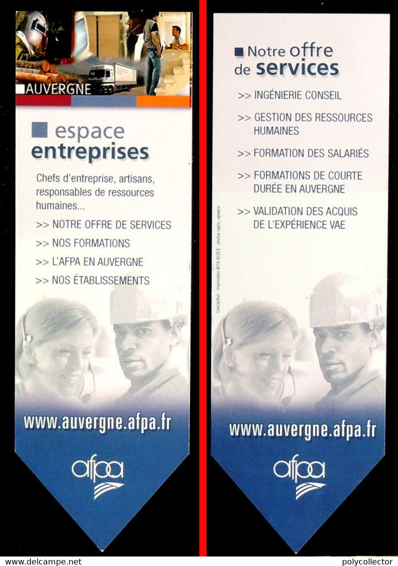 Marque-page Signet : AFPA Auvergne Espace Entreprises - Marque-Pages