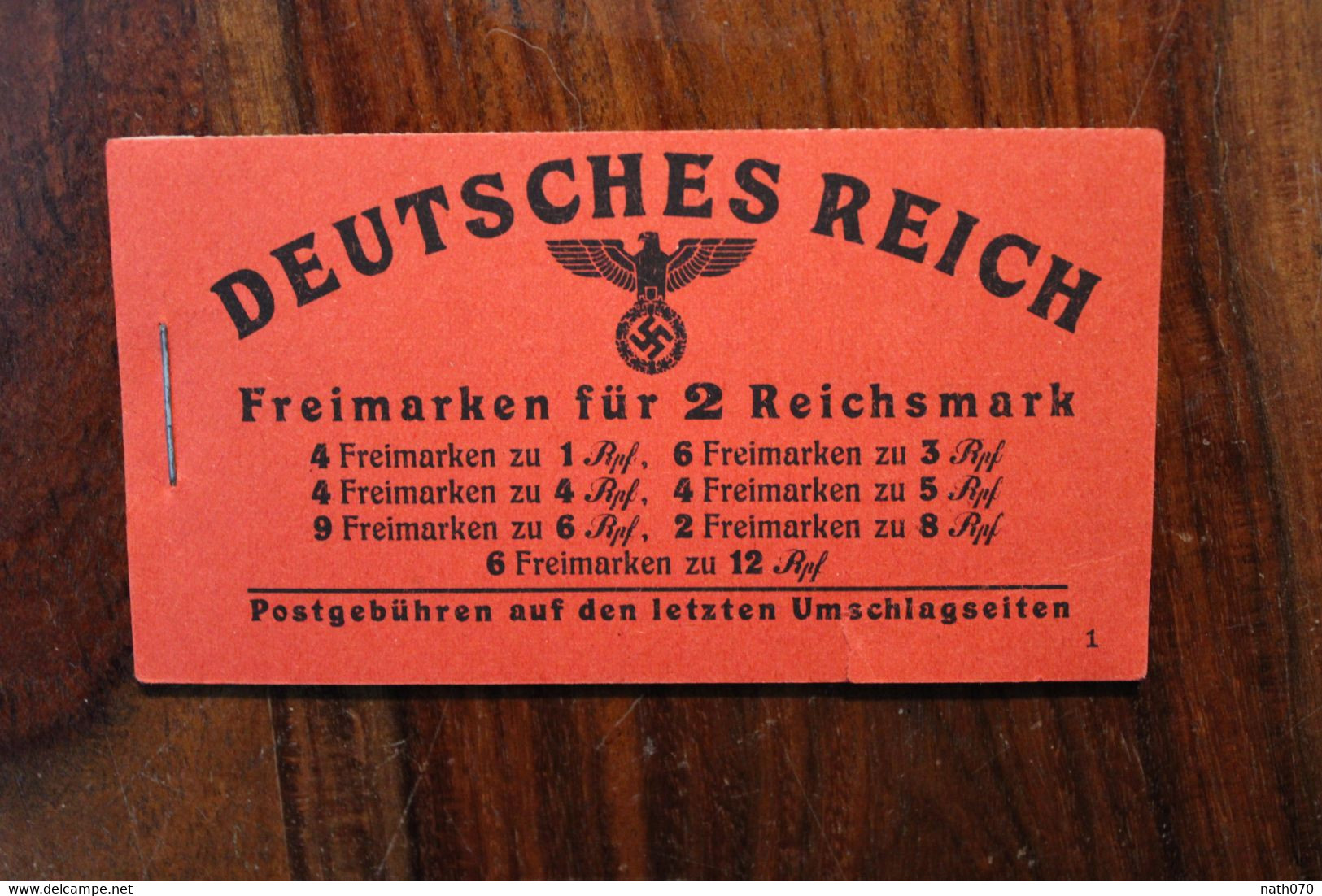 REICH 1941 Markenheftchen Carnet Booklet Cover Dt Deutsches Reich - Postzegelboekjes