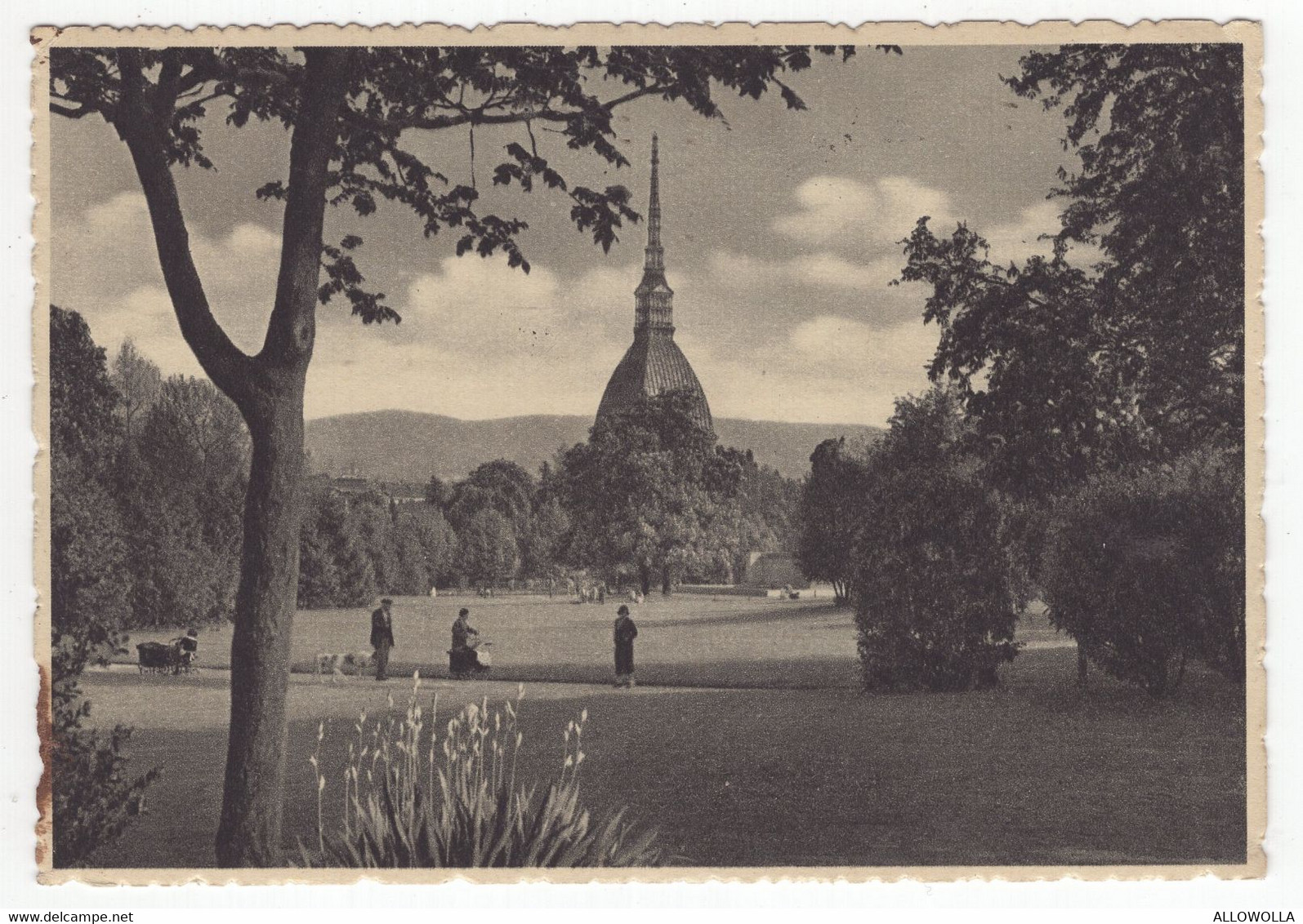 18612 " TORINO-GIARDINO REALE E MOLE ANTONELLIANA " ANIMATA-VERA FOTO-CART. POST. SPED.1940 - Mole Antonelliana