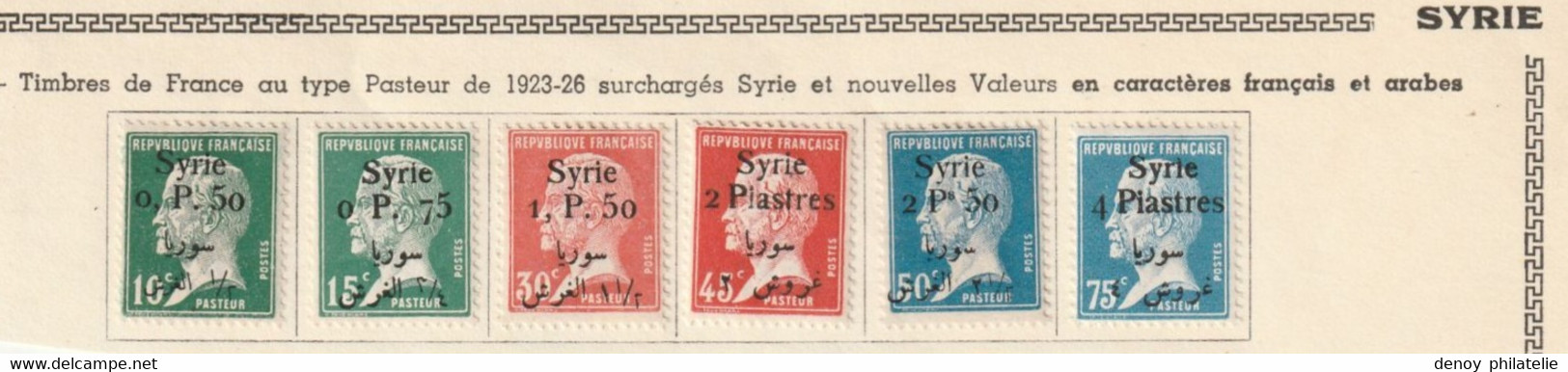 Syrie N° 143 A 148 Avec Charnière Légère* Pasteur - Ungebraucht