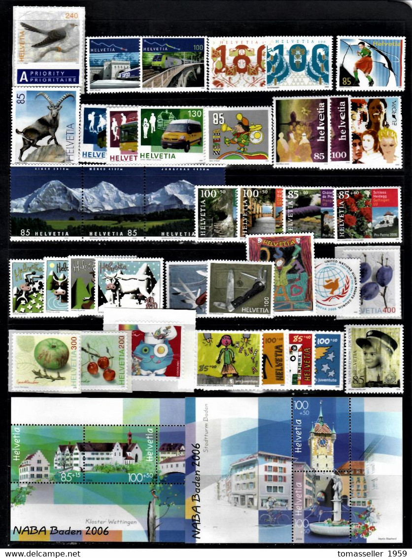 Switzerland- 14  Years-(1994-2007)   Sets- Almost 230 issues.MNH