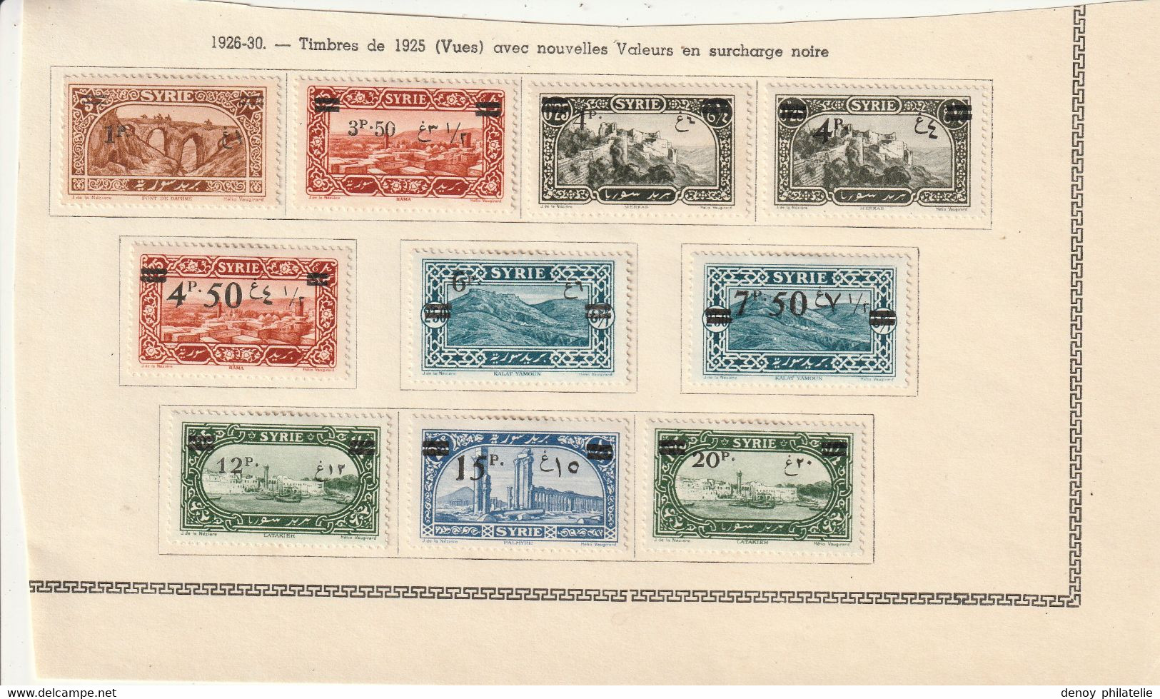 Syrie N° 179 A 187 Avec Charnière Légère* - Unused Stamps