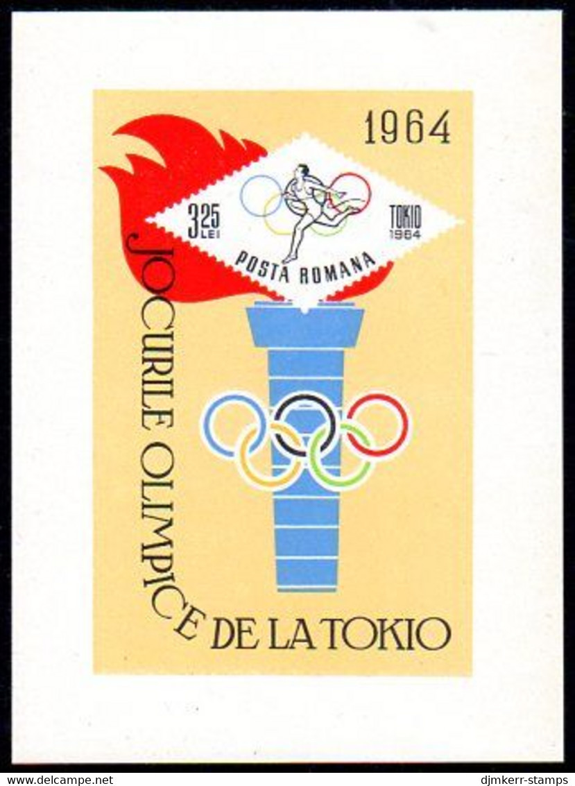 ROMANIA 1964 Tokyo Olympic Games Block MNH / **.  Michel Block 58 - Unused Stamps