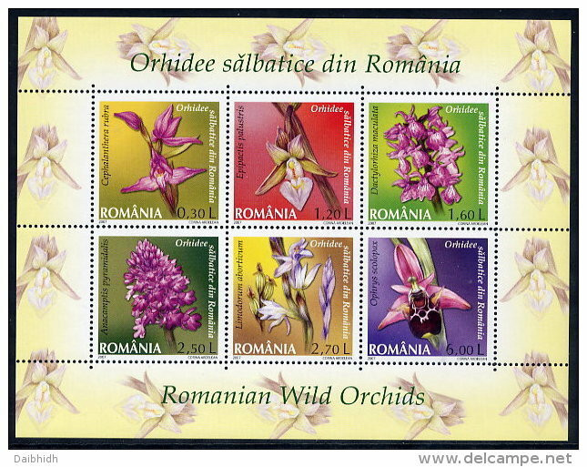 ROMANIA 2007 Wild Orchids Block MNH / **.  Michel Block 394 - Ongebruikt