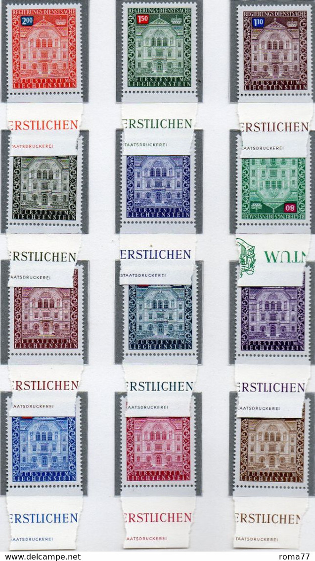 KS166 - LIECHTENSTEIN 1965 : Servizio La Serie N. 57/68  ***  MNH  (3MCL) - Service