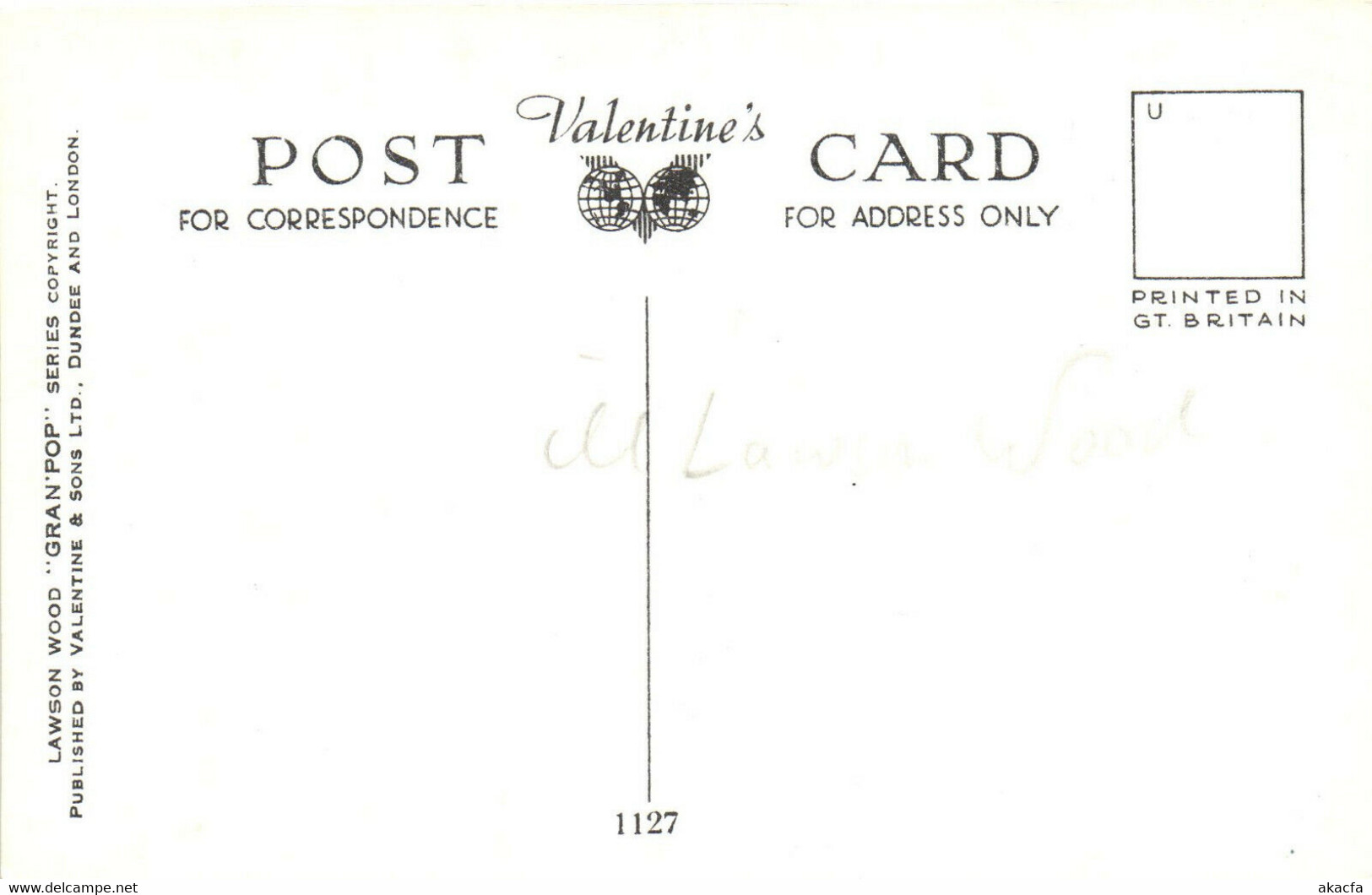 PC LAWSON WOOD, ARTIST SIGNED, WIE GRAAG ONDER WATER, Vintage Postcard (b35413) - Wood, Lawson