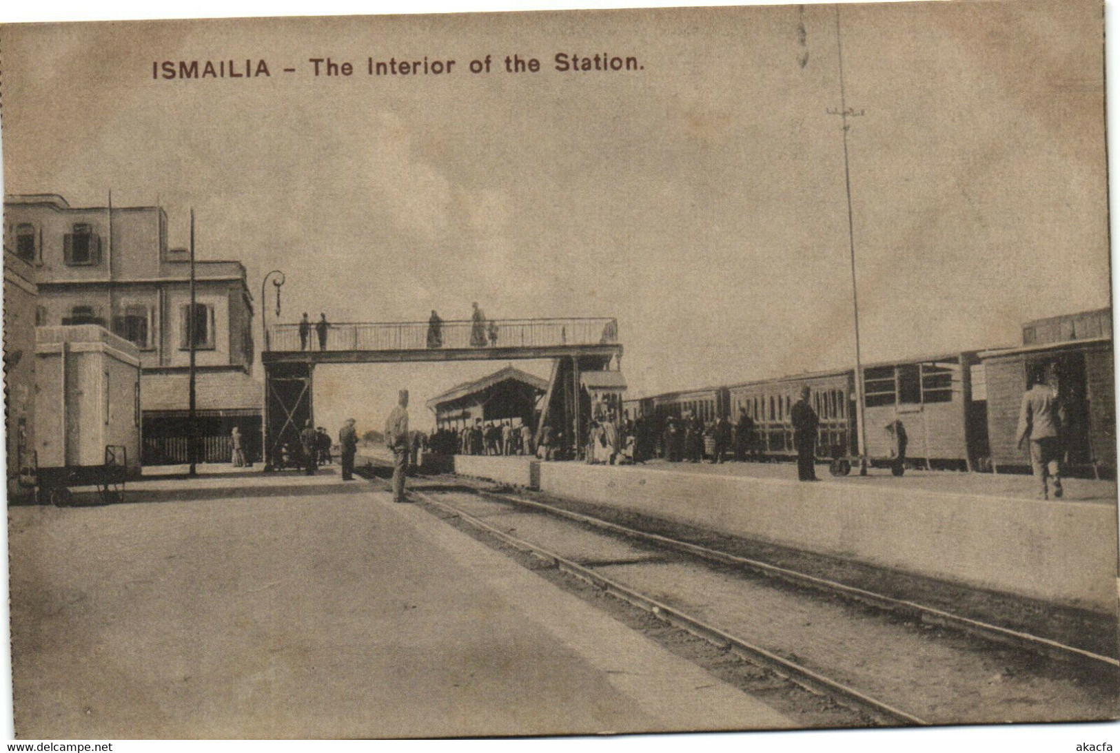 PC EGYPT, ISMAILIA, THE INTERIOR OF THE STATION, Vintage Postcard (b36785) - Ismaïlia