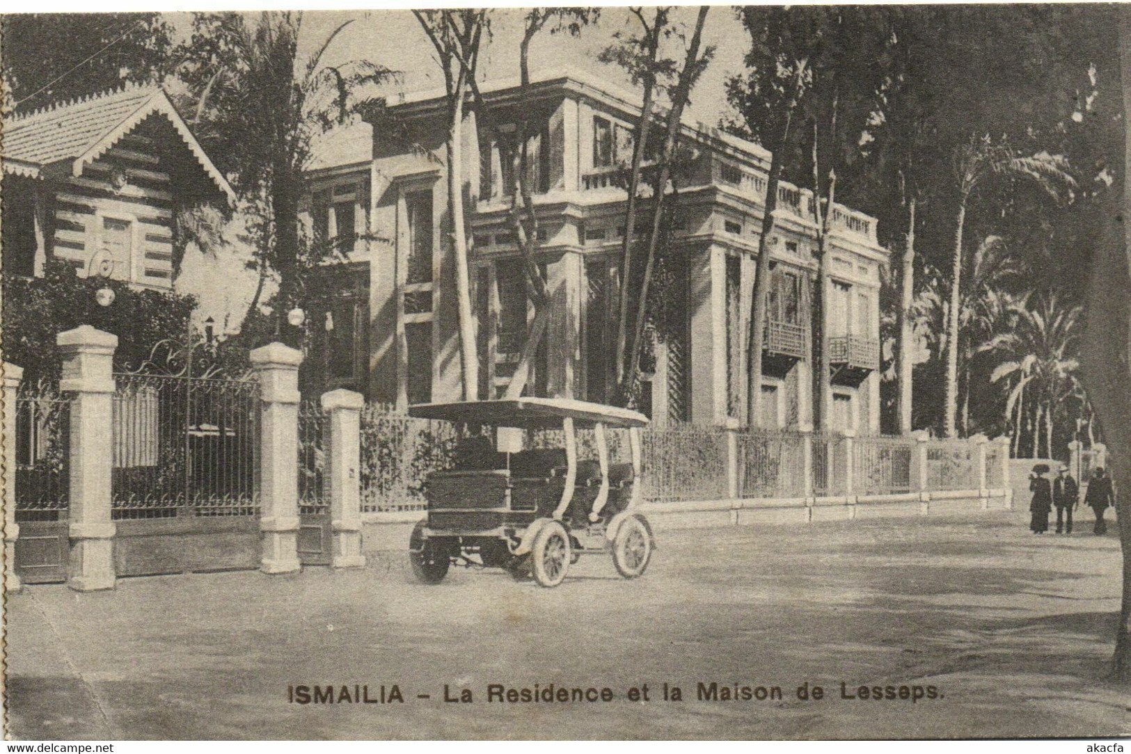 PC EGYPT, ISMAILIA, LA RESIDENCE ET LA MAISON LESSEPS, Postcard (b36671) - Ismaïlia