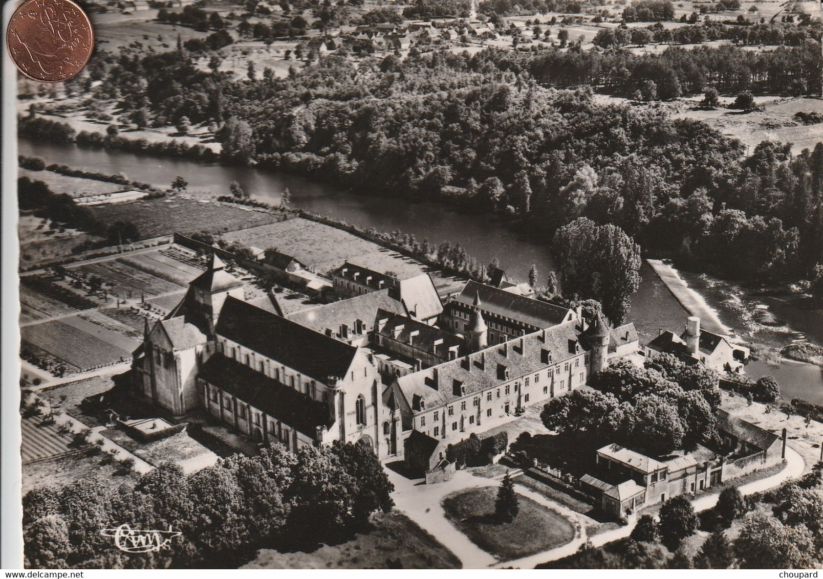 36 - Carte Postale Semi Moderne De FONTGOMBAULT  L'ABBAYE NOTRE DAME    Vue Aérienne - Other & Unclassified