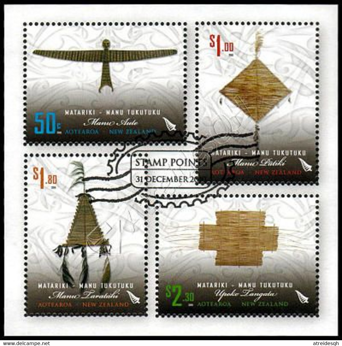 [Q] Nuova Zelanda / New Zealand 2010: Aquiloni Maori - Matariki / Maori Kites (o) - Used Stamps