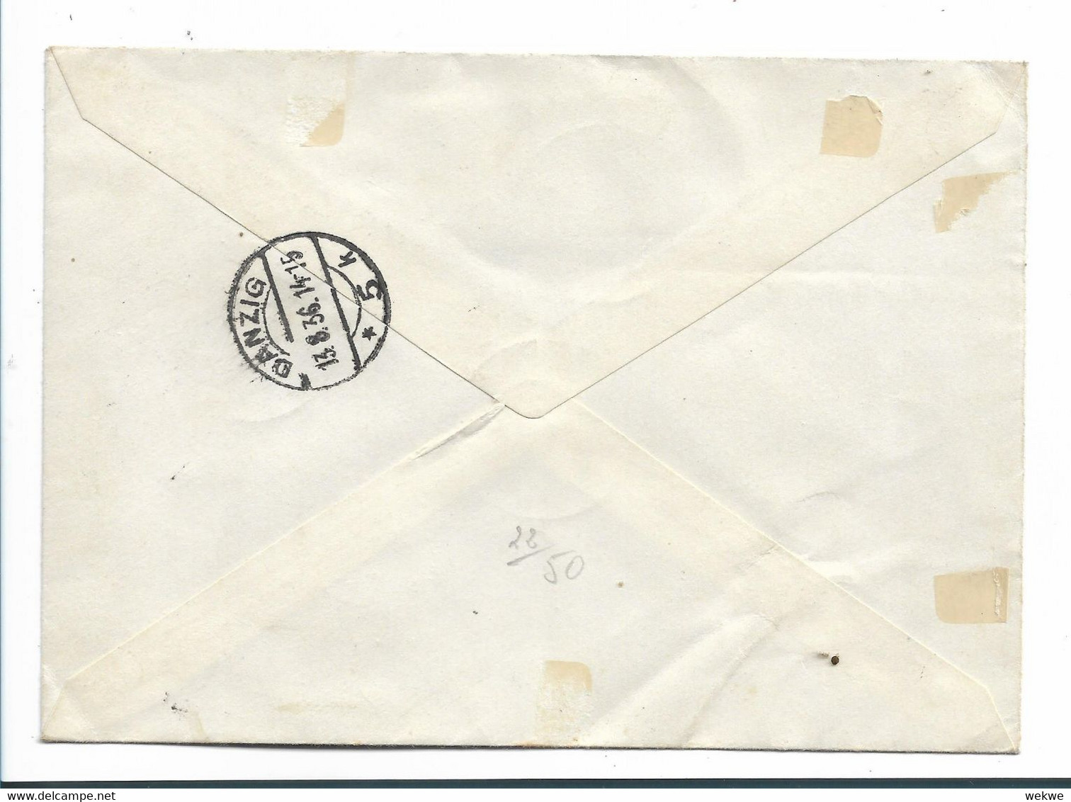 Dzg078 / DANZIG - Ostseebad Brösen (Mi.Nr. 259/61)  Mit HAN 636 - Per Luftpost Nach Hamburg 3.2.39 - Brieven En Documenten