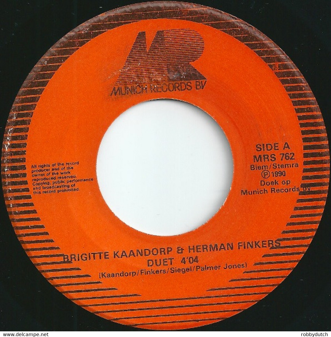 * 7" *  BRIGITTE KAANDORP & HERMAN FINKERS - DUET (Holland 1990) - Humor, Cabaret