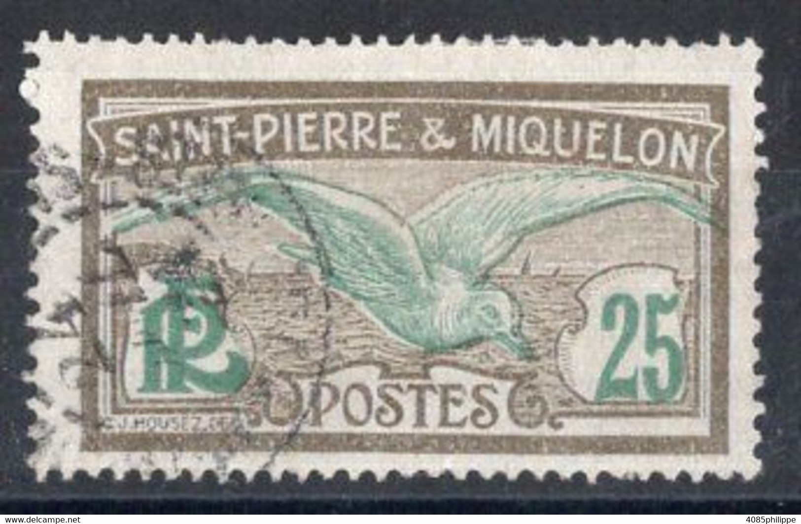 St Pierre Et Miquelon Timbre-poste N°110 Oblitéré Neuf Charnière TB Cote : 2.25 € - Gebruikt