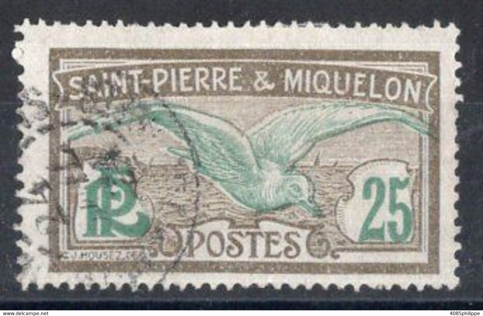 St Pierre Et Miquelon Timbre-poste N°110 Oblitéré Neuf Charnière TB Cote : 2.25 € - Oblitérés