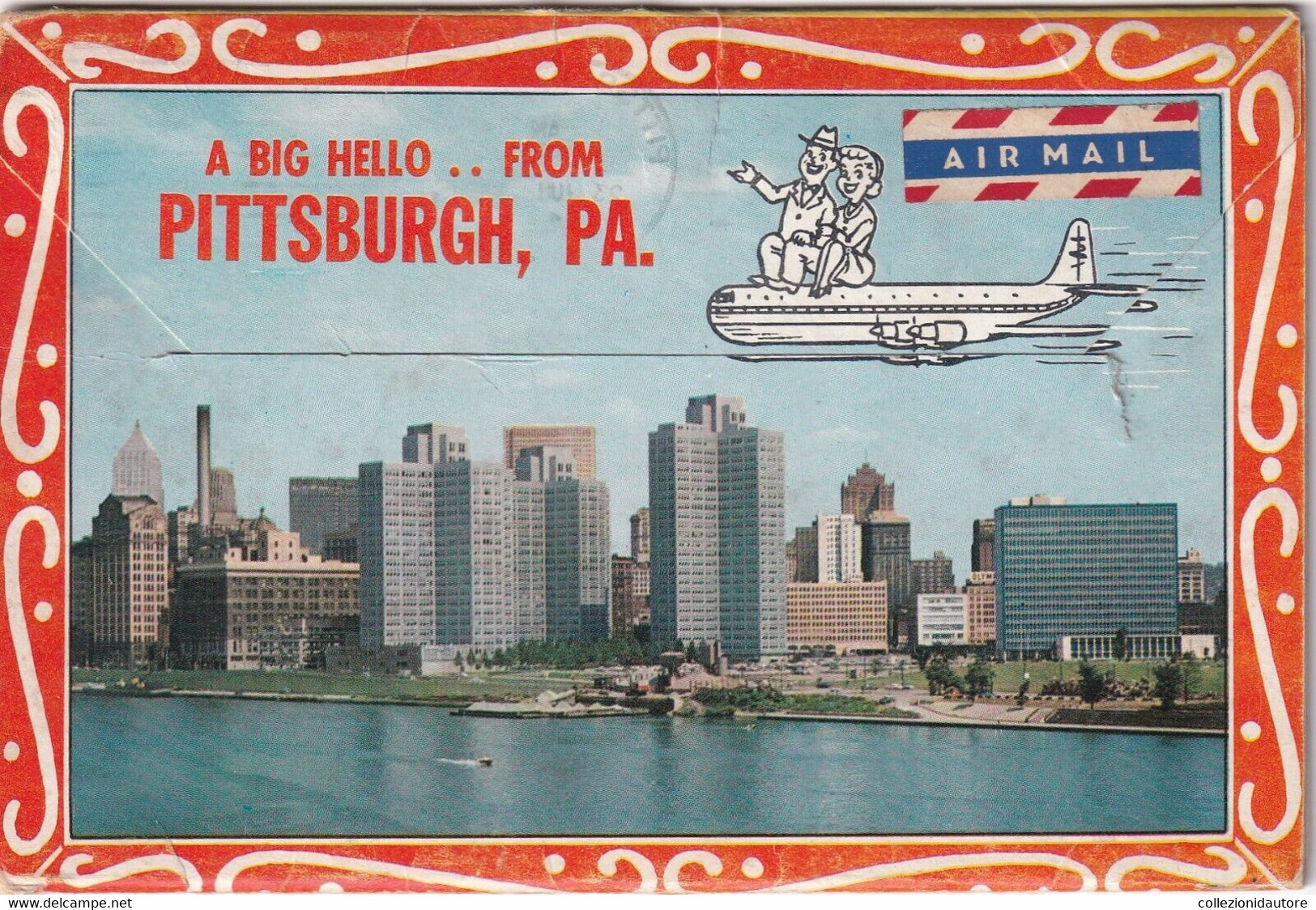 USA - PITTSBURGH, PA. - LIBRETTO DI CARTOLINE ASSORTITE SPEDITO NEL 1963