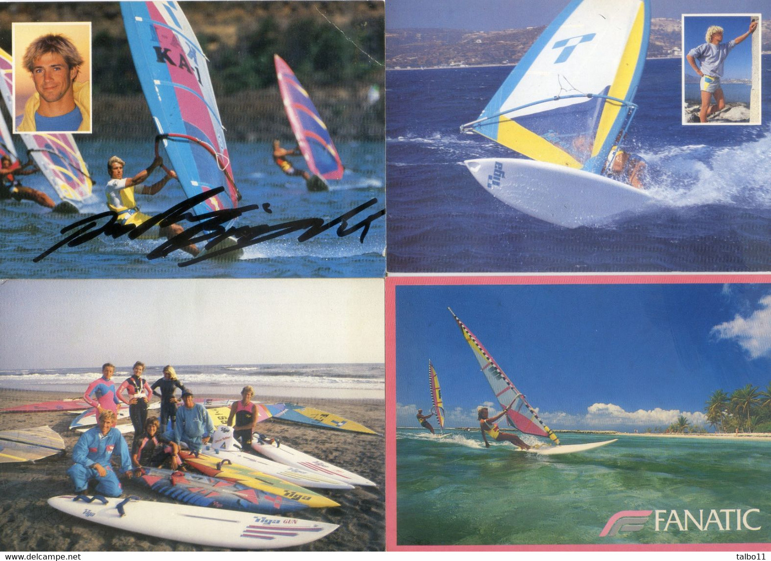 Lot De 17 Cartes - Planche à Voile - Team Tiga, Wind, Mike Eskimo, Fanatic, Onno Tellier, Goujon, Thiémé, Luedecke, - Sailing