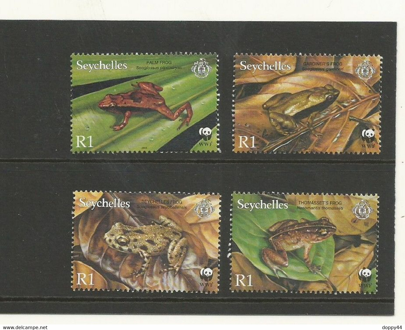 SEYCHELLES SERIE 4 TP NEUFS THEME GRENOUILLES. - Seychellen (1976-...)