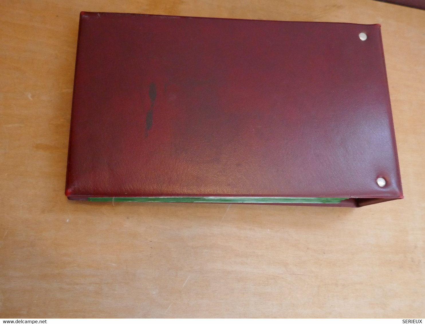 BEL ALBUM ROUGE SAFE+ VIDE+  ENV. 38 PAGES  POUR 80  LETTRES +BON ETAT+=>DE PREF. A PRENDRE PARIS - Binders With Pages