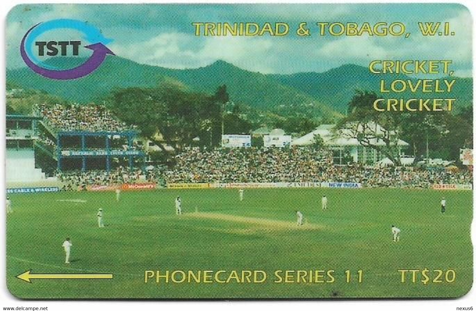 Trinidad & Tobago - TSTT (GPT) - Cricket, Lovely Cricket - 118CTTA (Normal 0), 1996, 100.000ex, Used - Trinidad & Tobago