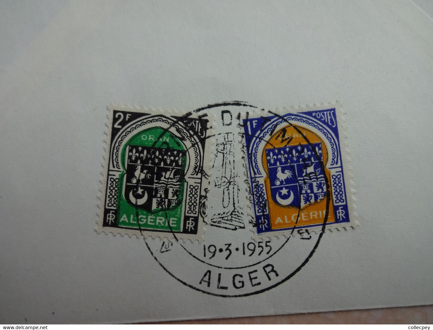 FRANCE/ ALGÉRIE - Enveloppe FDC De La Journée Du Timbre De Alger En 1955 - FDC