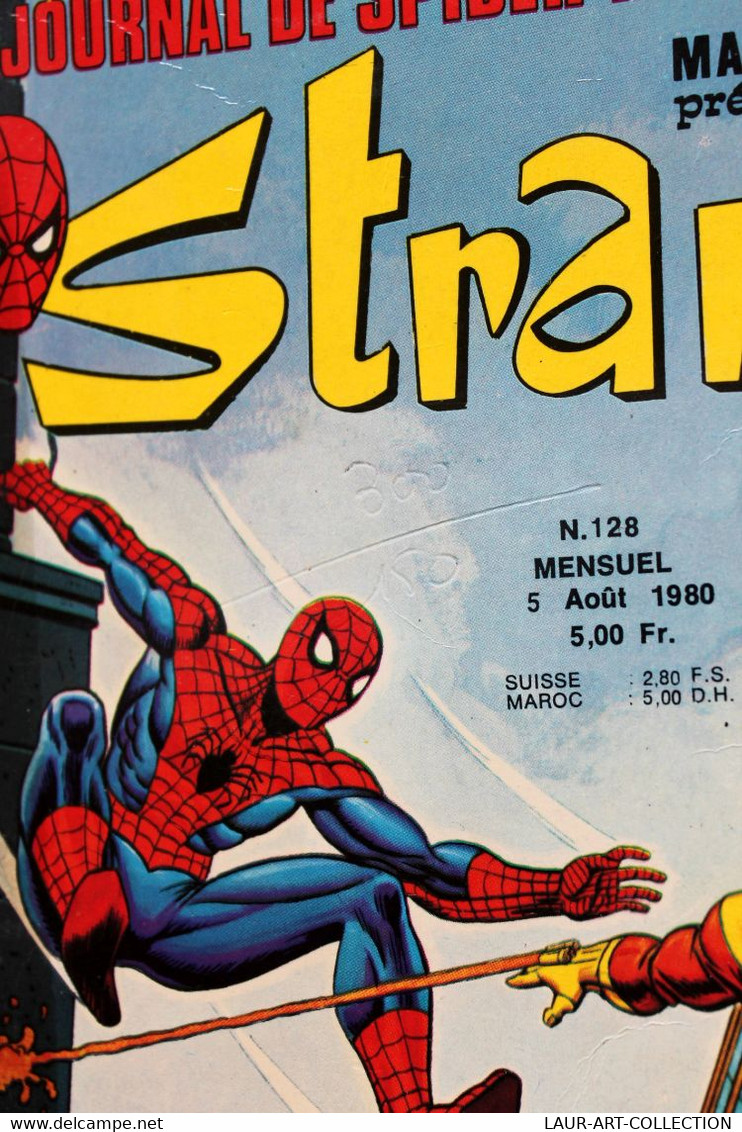 RARE! MARVEL, JOURNAL SPIDER MAN - STRANGE N°128 AOUT 1980 EDITION ORIGINALE LUG / ANCIENNE BD DE COLLECTION  (3008.67) - Strange