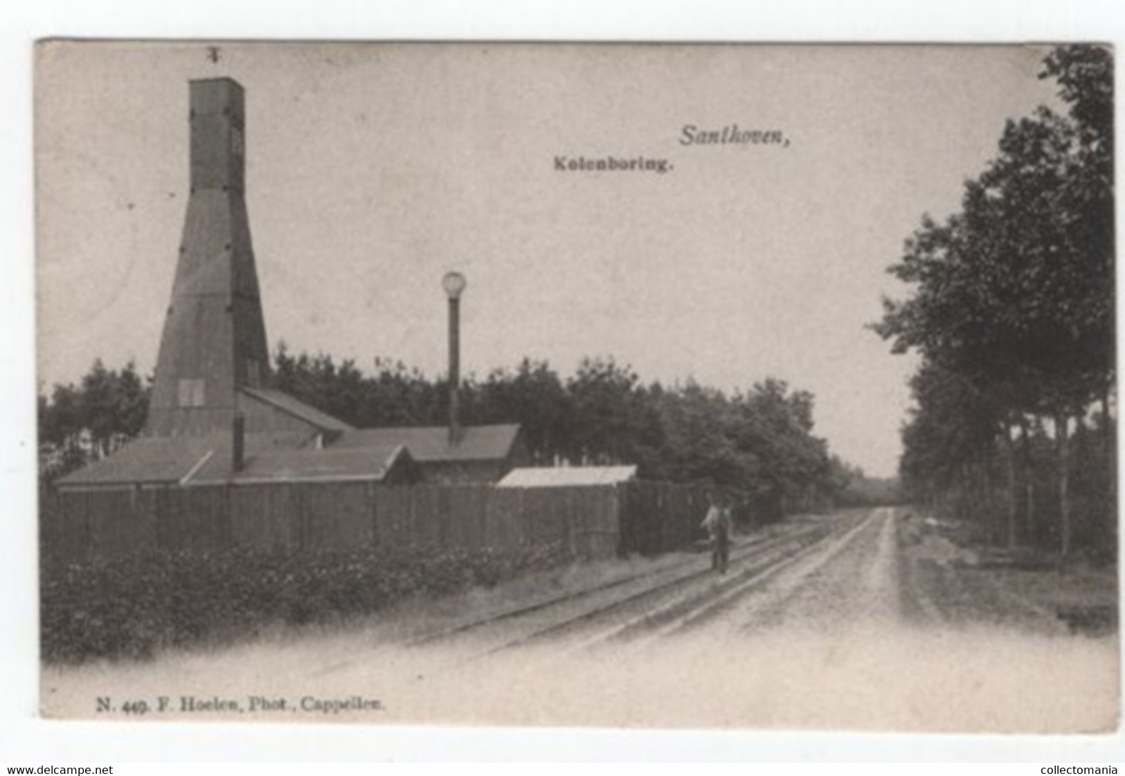 1 Oude Postkaart Santhoven Zandhoven Kolenboring   1903 Uitgever Hoelen  N° 449 - Zandhoven