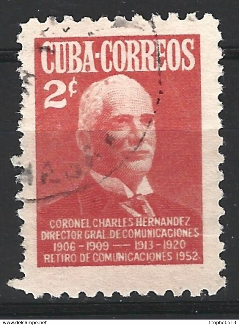 CUBA. N°368 Oblitéré De 1952. Au Profit De La Caisse De Retraite Des Employés Des PTT. - Usados