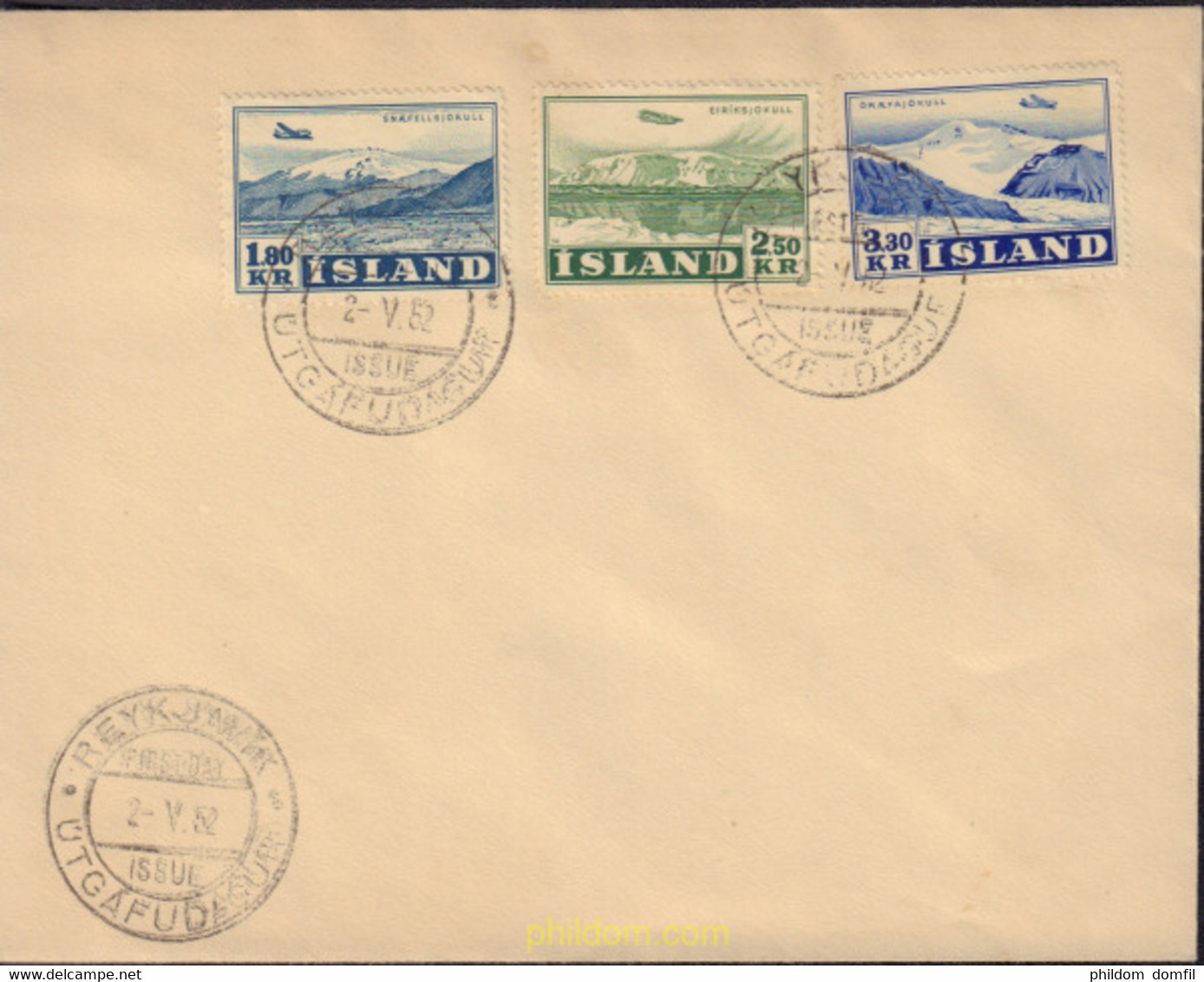 546369 MNH ISLANDIA 1952 AVIONES Y GLACIARES - Collections, Lots & Séries