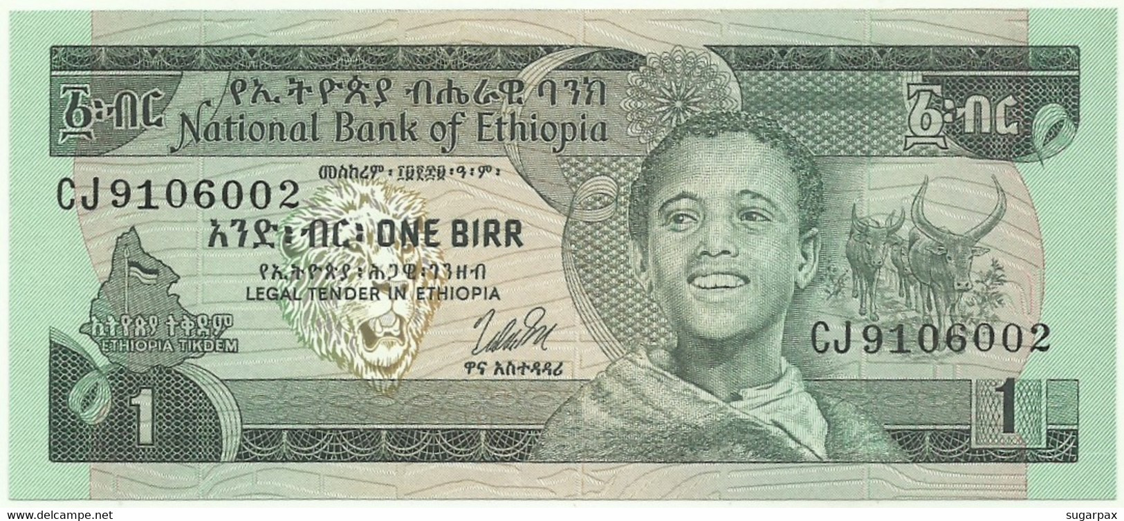 Ethiopia - 1 Birr - ND ( 1976 ) - Pick 30.b - Unc. - Sign. 2 ( 1978 - 1987 ) - Serie CJ - Ethiopia