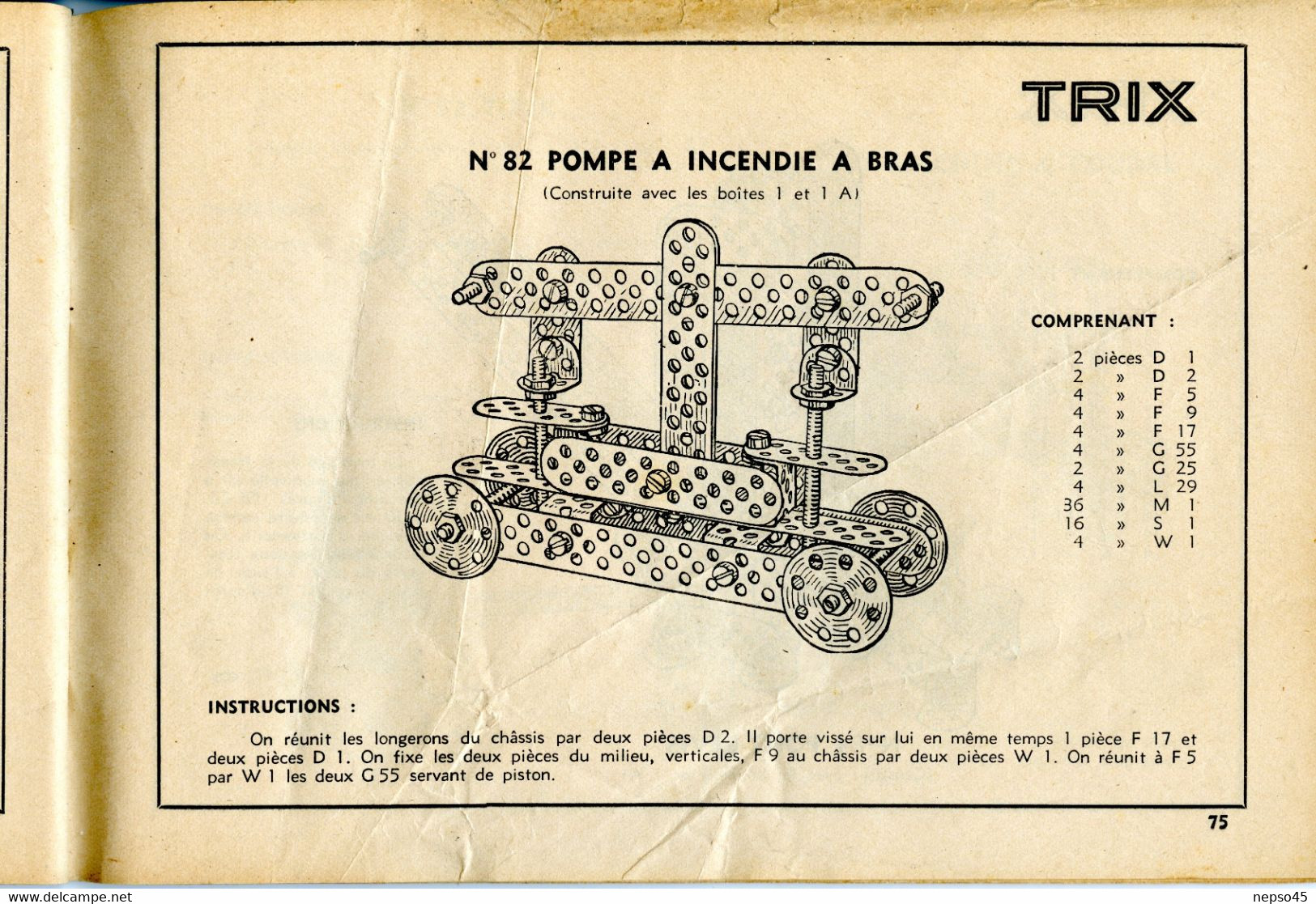 Album de Modèles pour Trix jeu  de construction métallique concurrent du système Meccano.